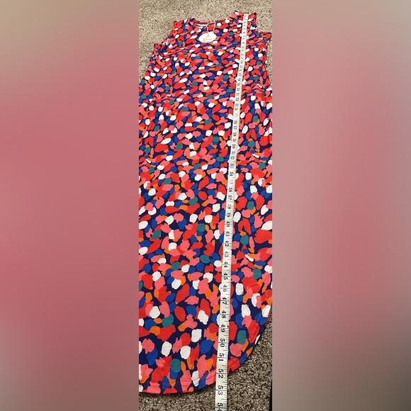 🌞 NWT ANRABESS Women's Sleeveless Maxi Sundress - Vibrant Abstract Print  🌞 - Picture 6 of 13
